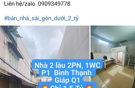 1.5 Tỷ có nhà Sài Gòn, 3 tầng Đinh Tiên Hoàng, P1, Bình Thạnh- Giáp Q.1 - HXT Cách nhà 20m